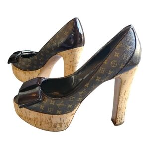 LOUIS VUITTON RIVOLI Monogram Platform Heels